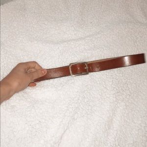 brown leather belt